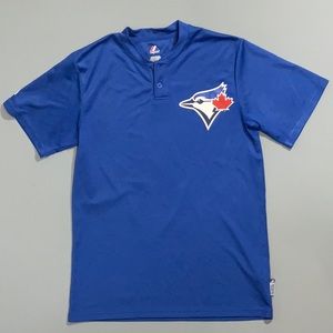 Majestic MLB Blue Jays Cool Base button shirt size Medium
